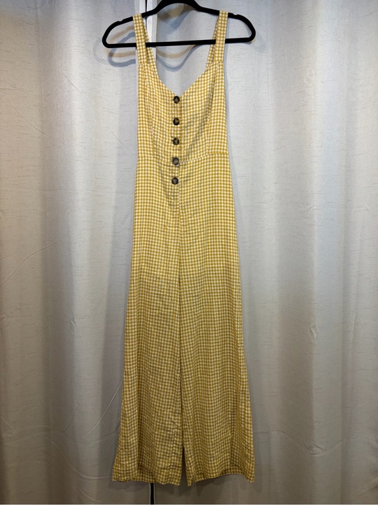 essue Dresses & Skirts - Essue Yellow Gingham Button-Front Jumpsuit